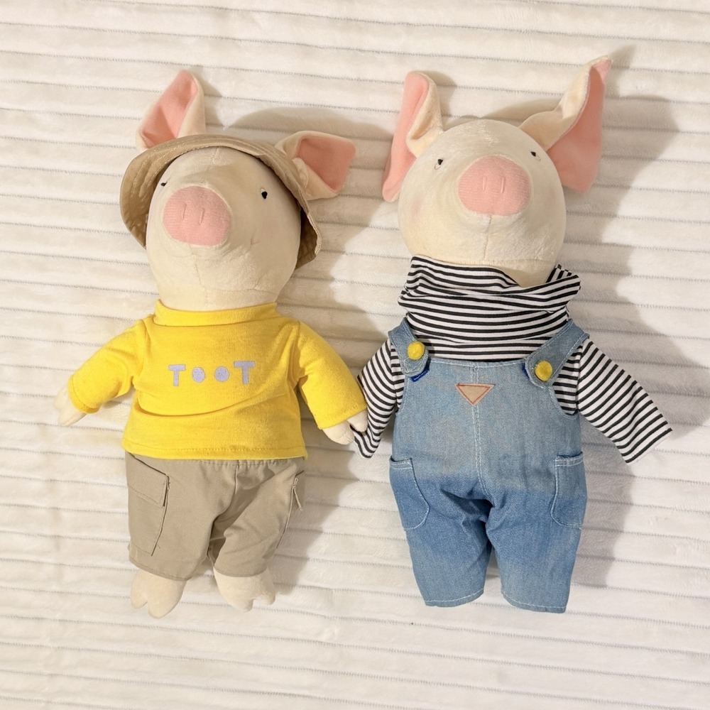 Vintage 1997 Crocodile Creek plush Toot and Puddle from Holly Hobbie